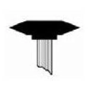 1-1/4" x 1/4" Mounted Points PT-60Q White A Shaped