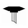 1-1/4" x 1/4" Mounted Points PT-60Q White A Shaped
