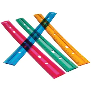 12 Inch Metric & Inches Rulers Kids Stationery (1 dozen)