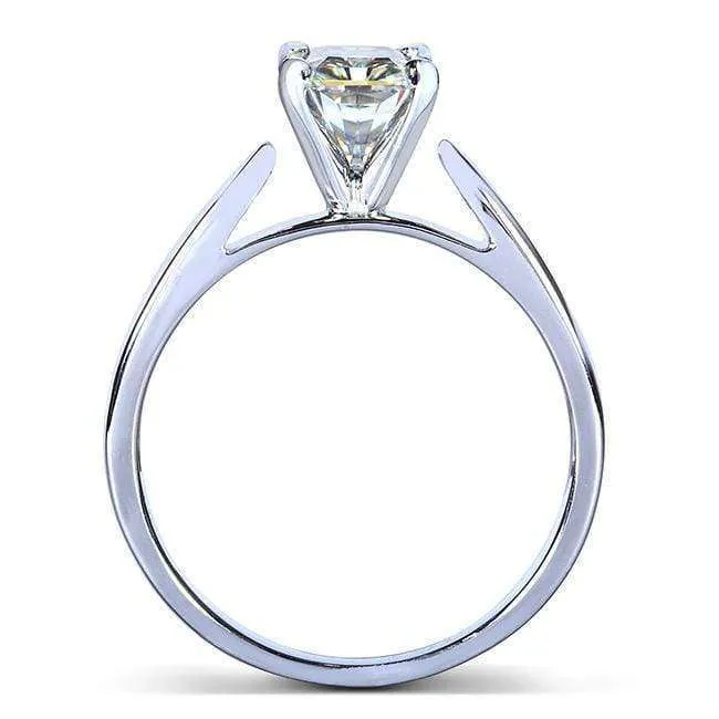 1.20 Carat Radiant Moissanite Simple Solitaire Ring