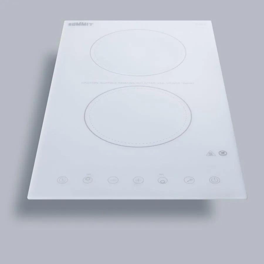 12" Wide 115v 2-burner Radiant Cooktop - (CR2B15T2W)