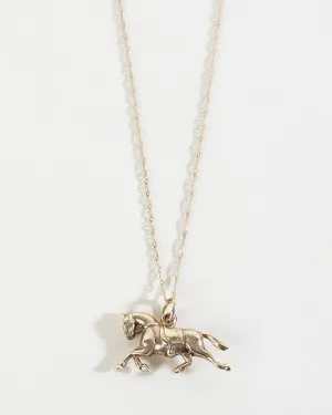 14k Gold Horse Pendant