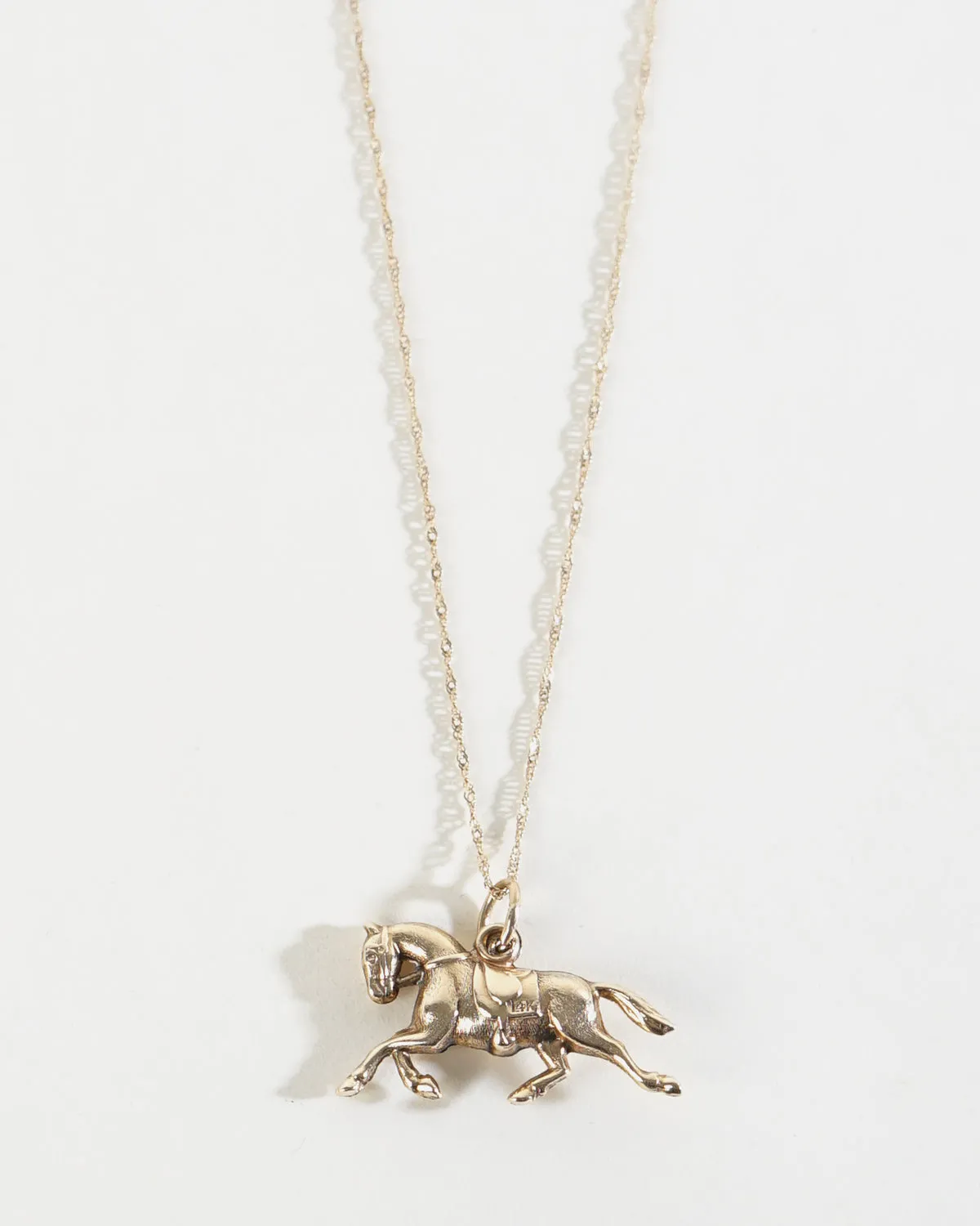 14k Gold Horse Pendant