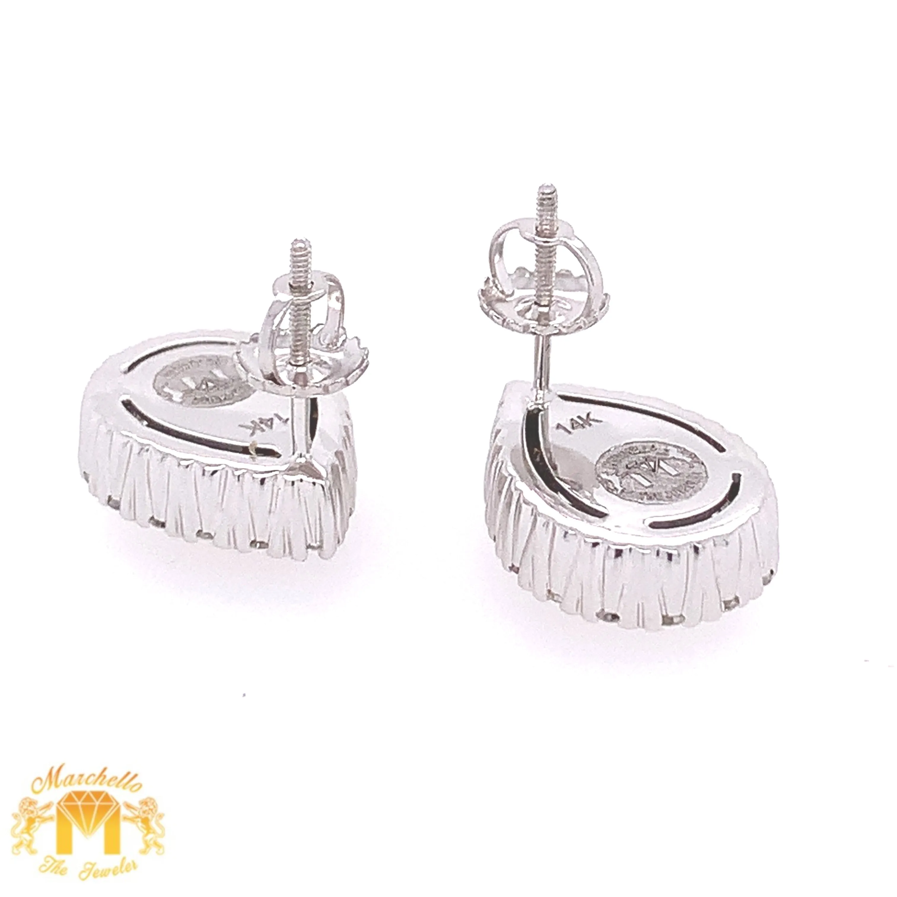 14k Gold Pear-shaped Diamond Earrings