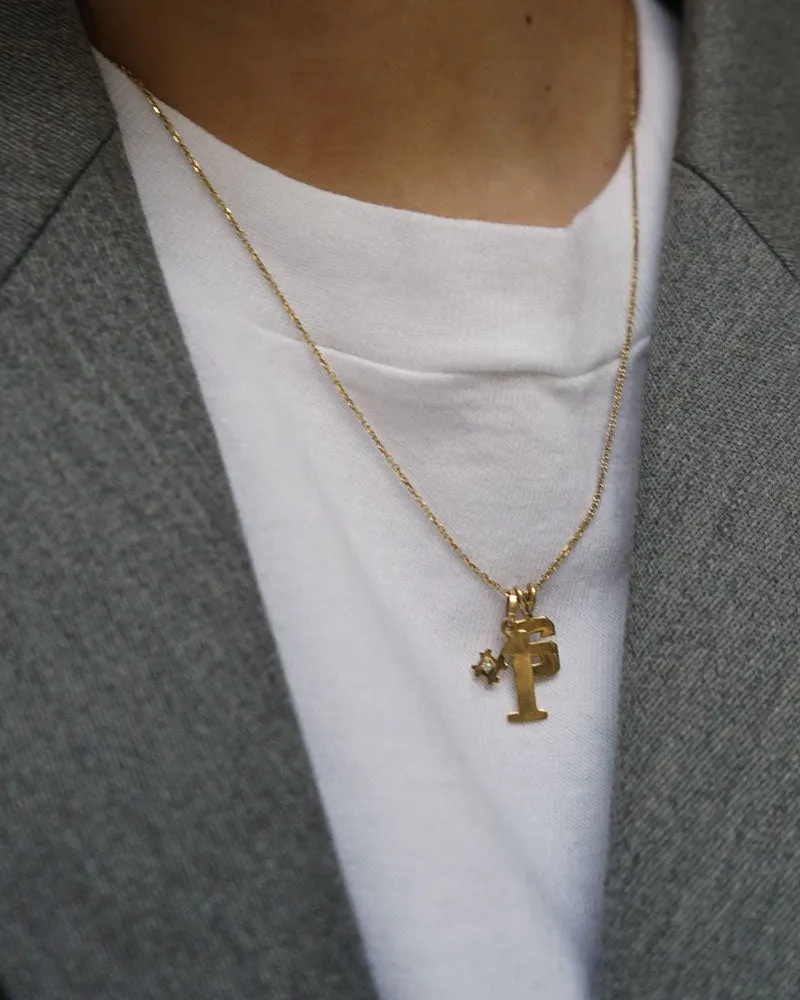 14K Gold "#1" Charm w/ Diamond