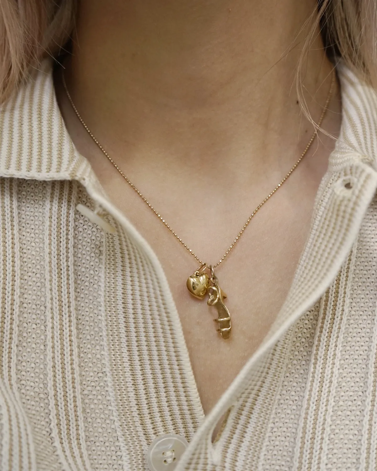 14K Gold Sandal Charm