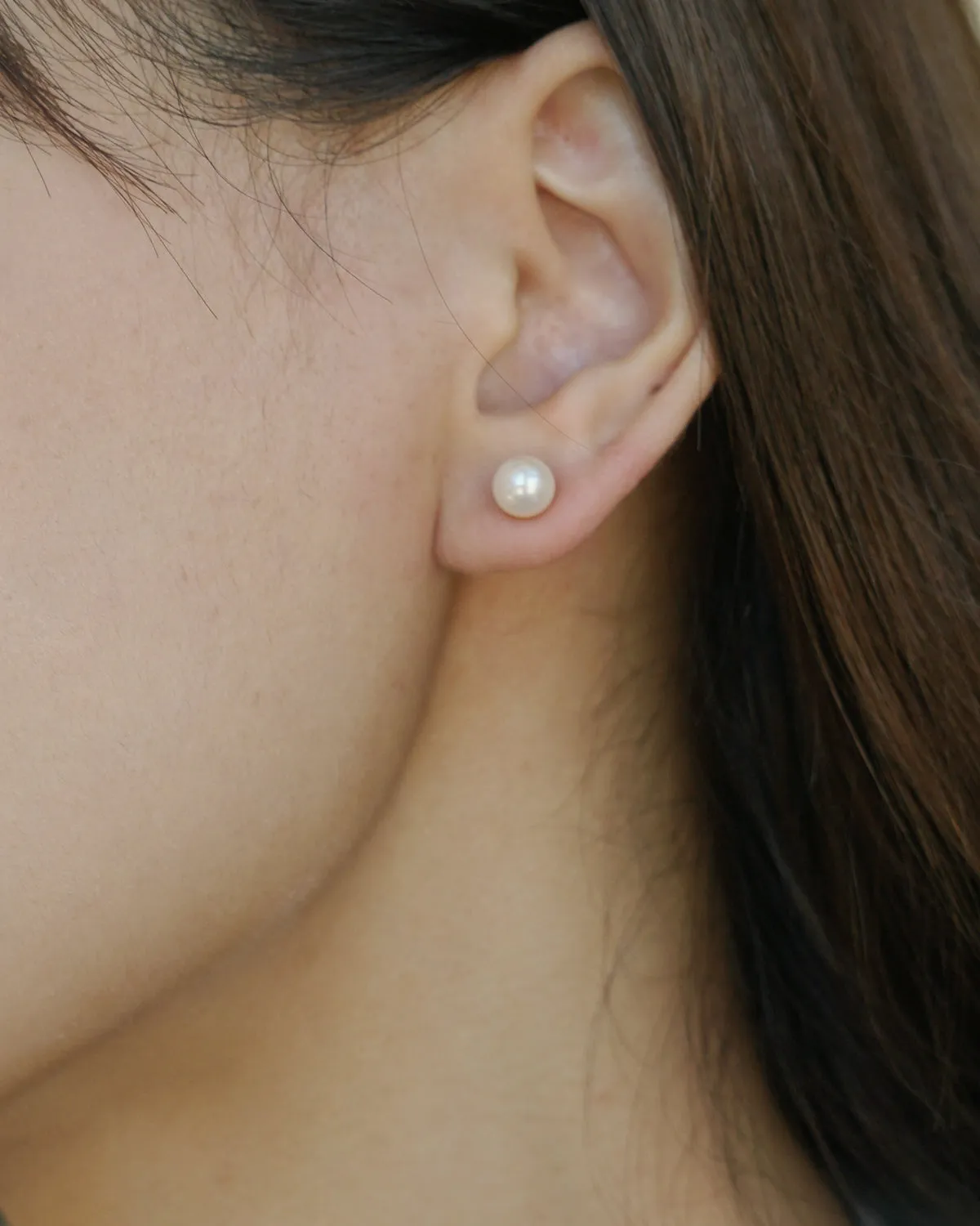 14k Gold Two-way Earrings w/ Pearl