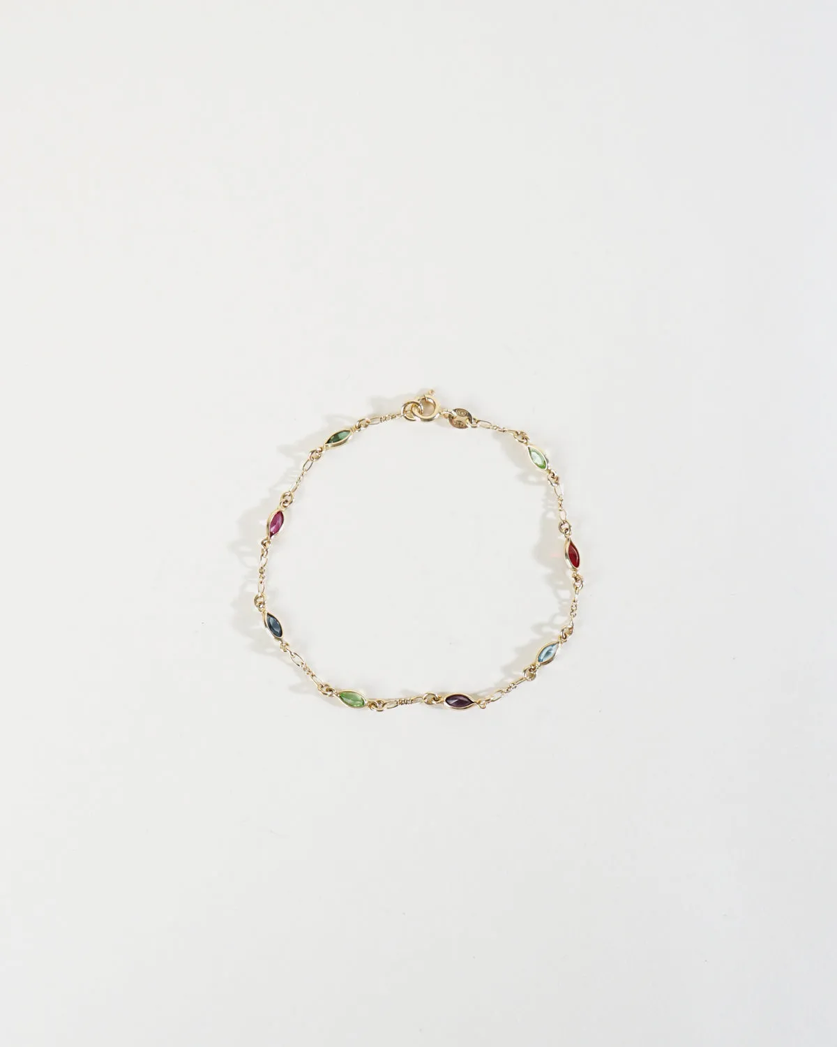 14k Gold x Multi Stones Bracelet