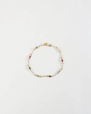 14k Gold x Multi Stones Bracelet