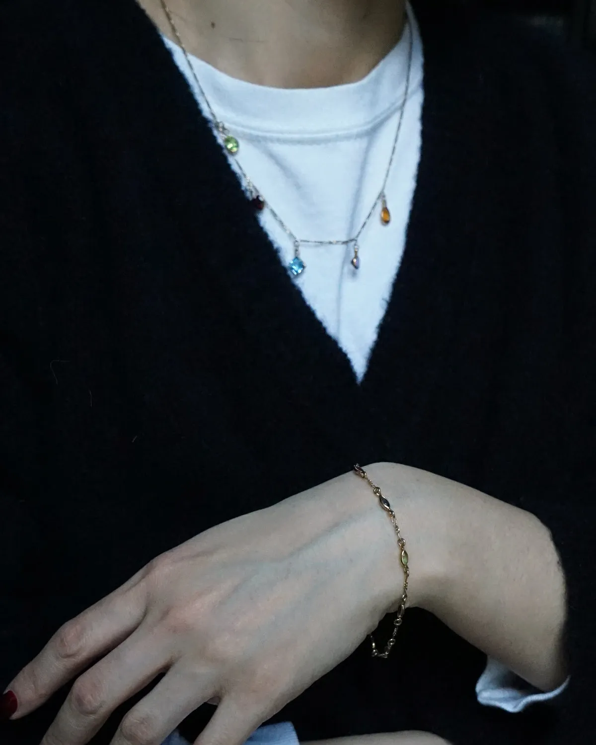 14k Gold x Multi Stones Bracelet