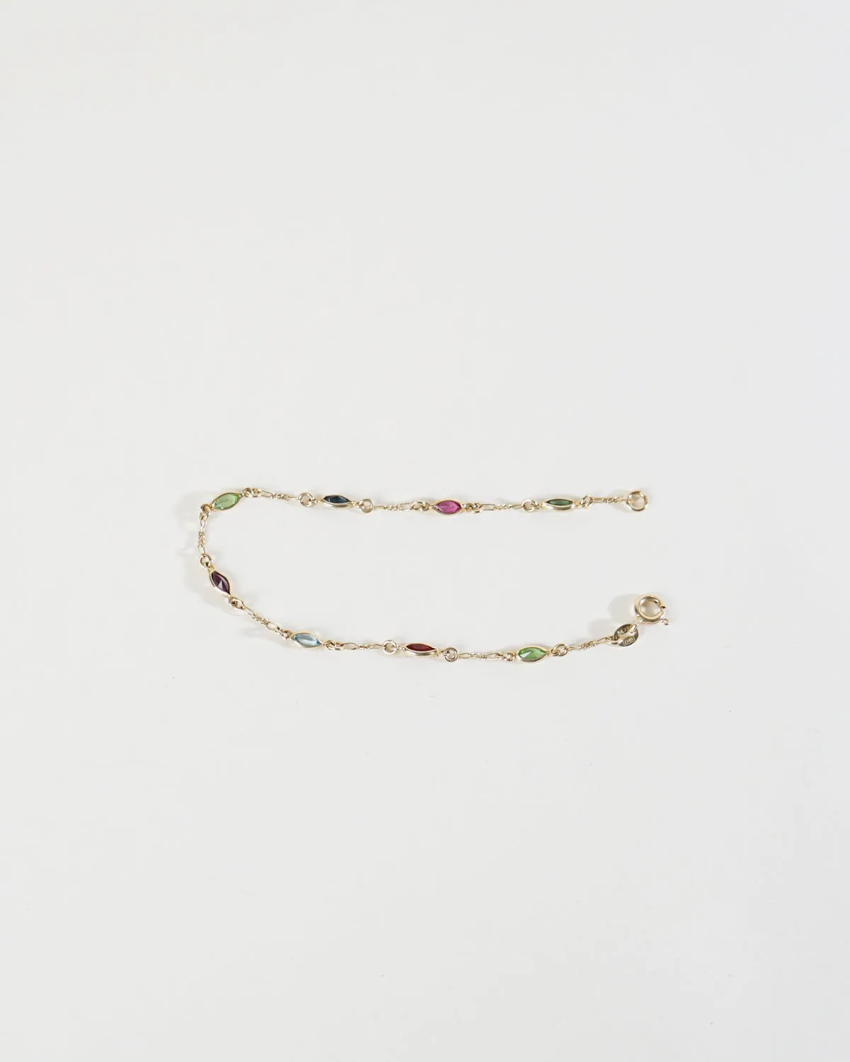 14k Gold x Multi Stones Bracelet