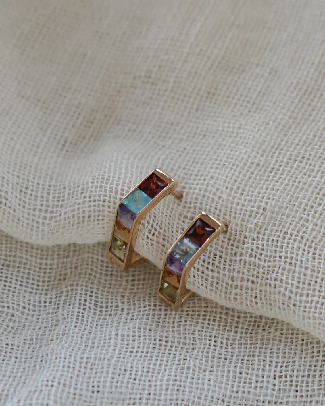14k Gold x Multi Stones Earrings