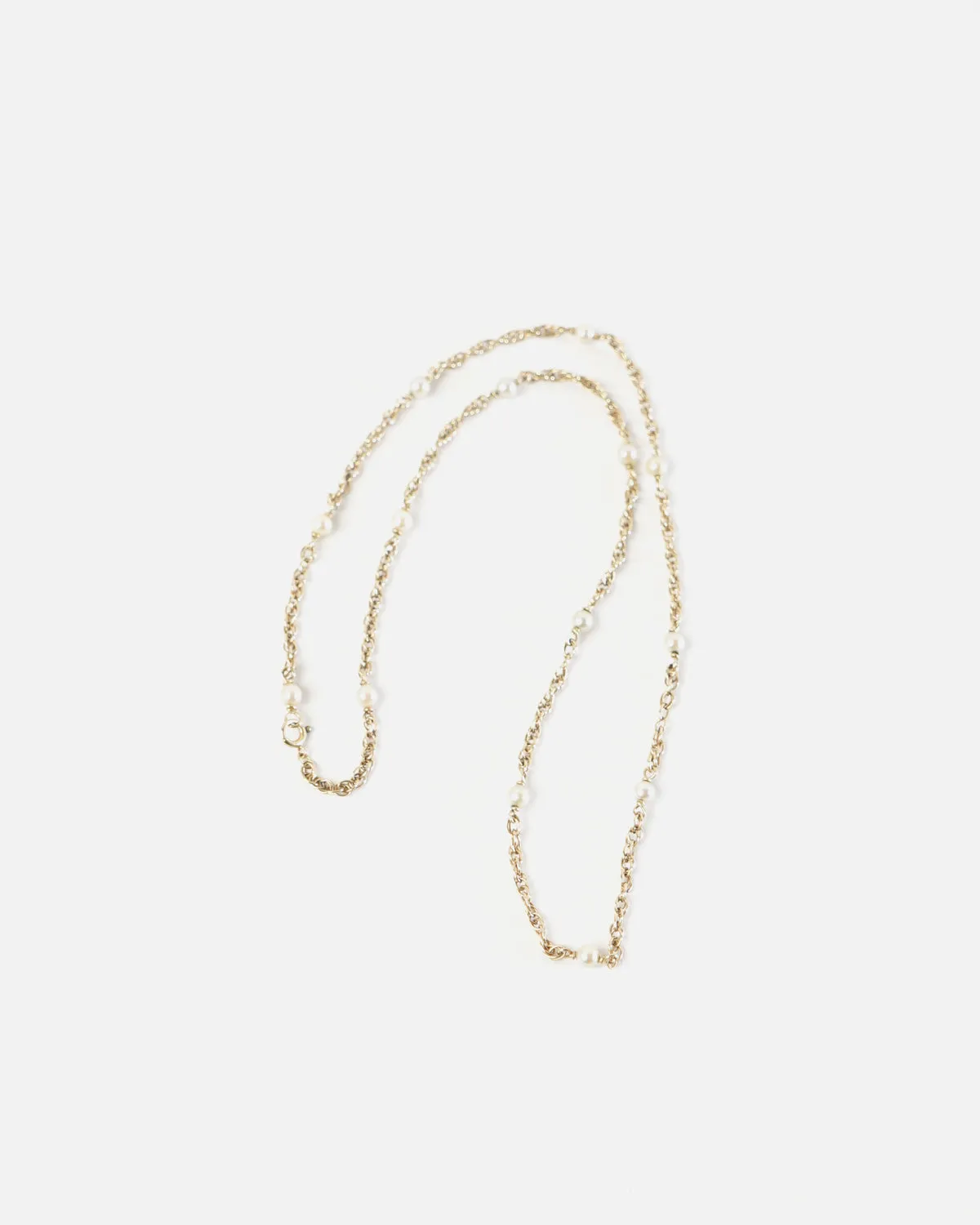 14k Gold x Pearl Chain Necklace