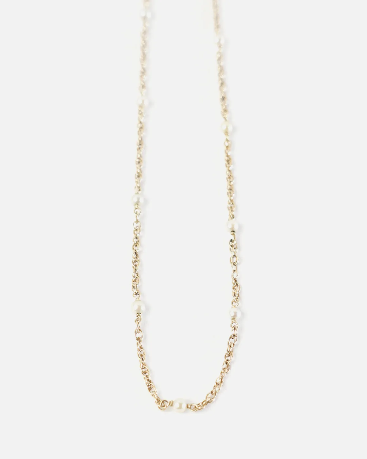 14k Gold x Pearl Chain Necklace