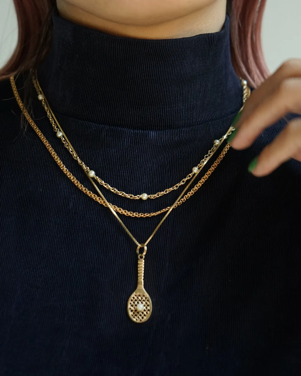 14k Gold x Pearl Chain Necklace