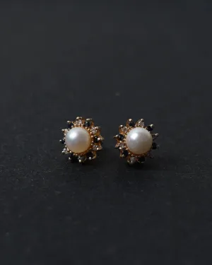14k Gold x Sapphire / Pearl / Dia Earrings