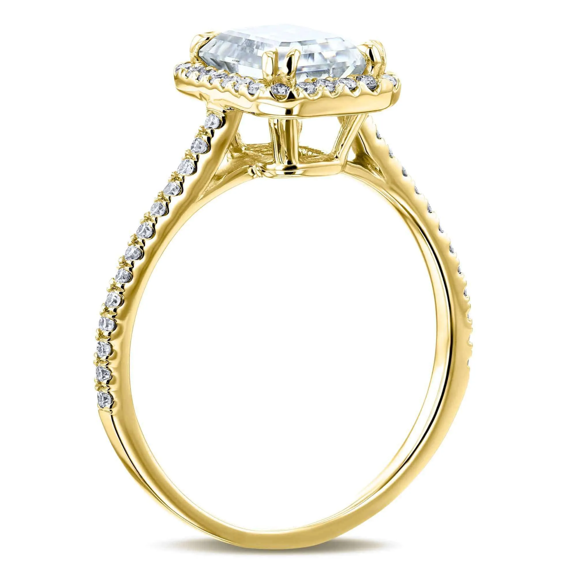 1.8ct Radiant Moissanite Ring