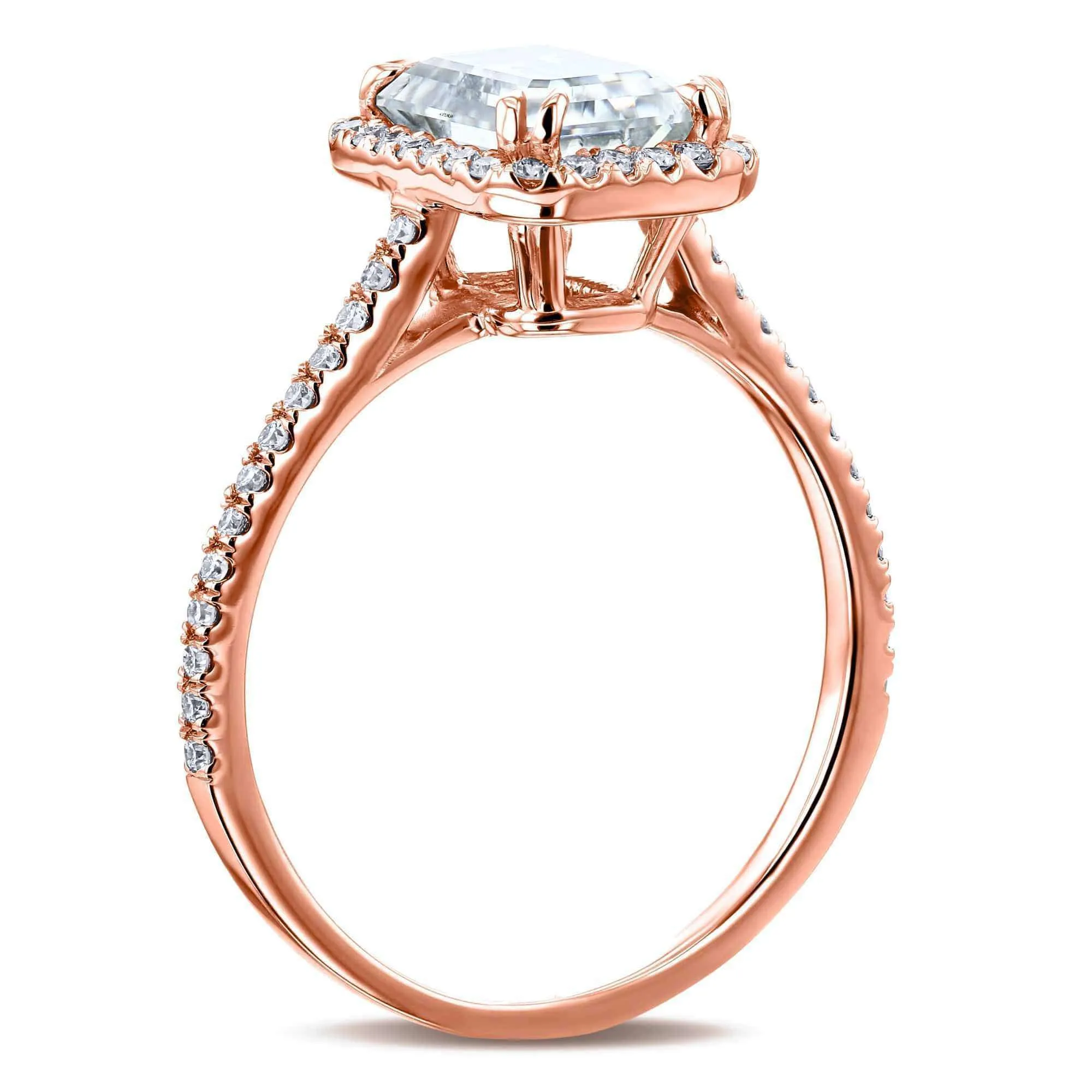 1.8ct Radiant Moissanite Ring
