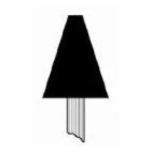 1" x 1-1/4" Mounted Points PT-60P White A Shaped