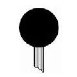 1" x 1" Mounted Points PT-60Q White A-Ball Shaped
