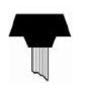 1" x 3/8" Mounted Points PT-60P Brown A Shaped