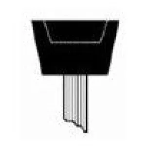 1" x 5/8" Mounted Points PT-60Q White A Shaped