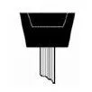 1" x 5/8" Mounted Points PT-60Q White A Shaped