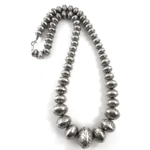 24" Stamped Navajo Pearls