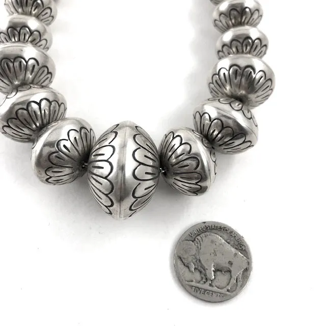 24" Stamped Navajo Pearls