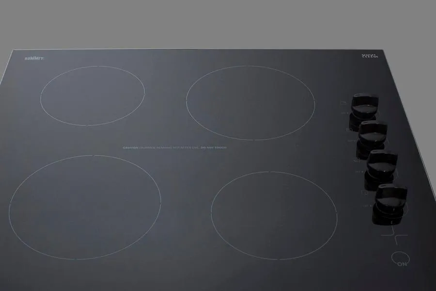 24" Wide 230v 4-burner Radiant Cooktop - (CR4B242BK)