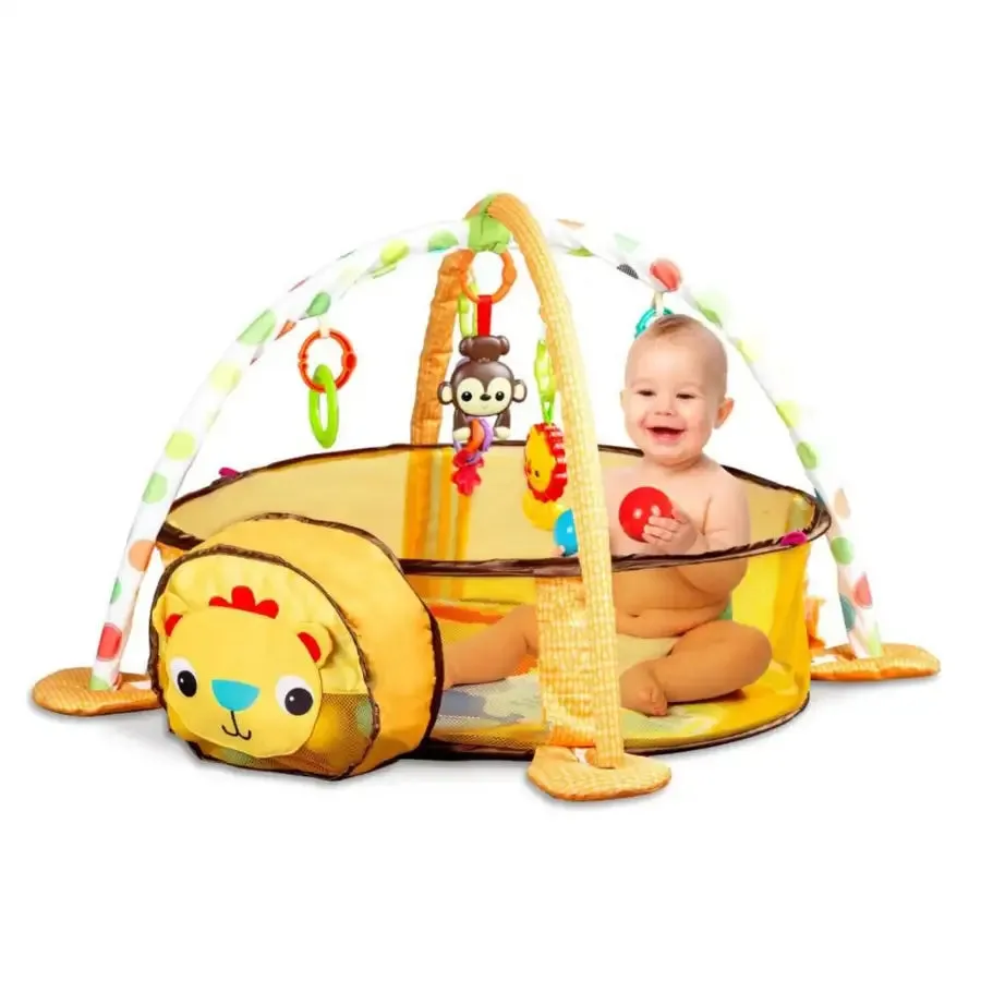 3-in-1 Baby Activity Gym Mat & Ball Pit LION - 88969