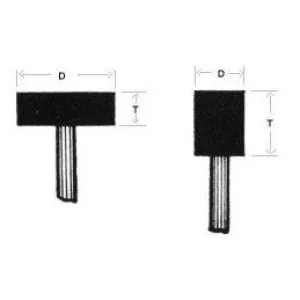 3/4" x 1/2" x 1/4" Mounted Points PT-60Q White W Shaped