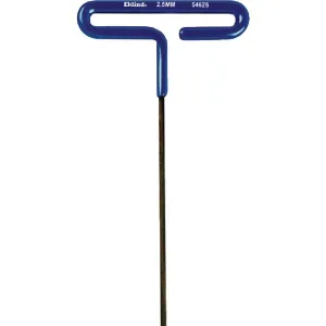 54625 Eklind Cush Grip T Shaped Hex Key,2.5mm- 6" Arm