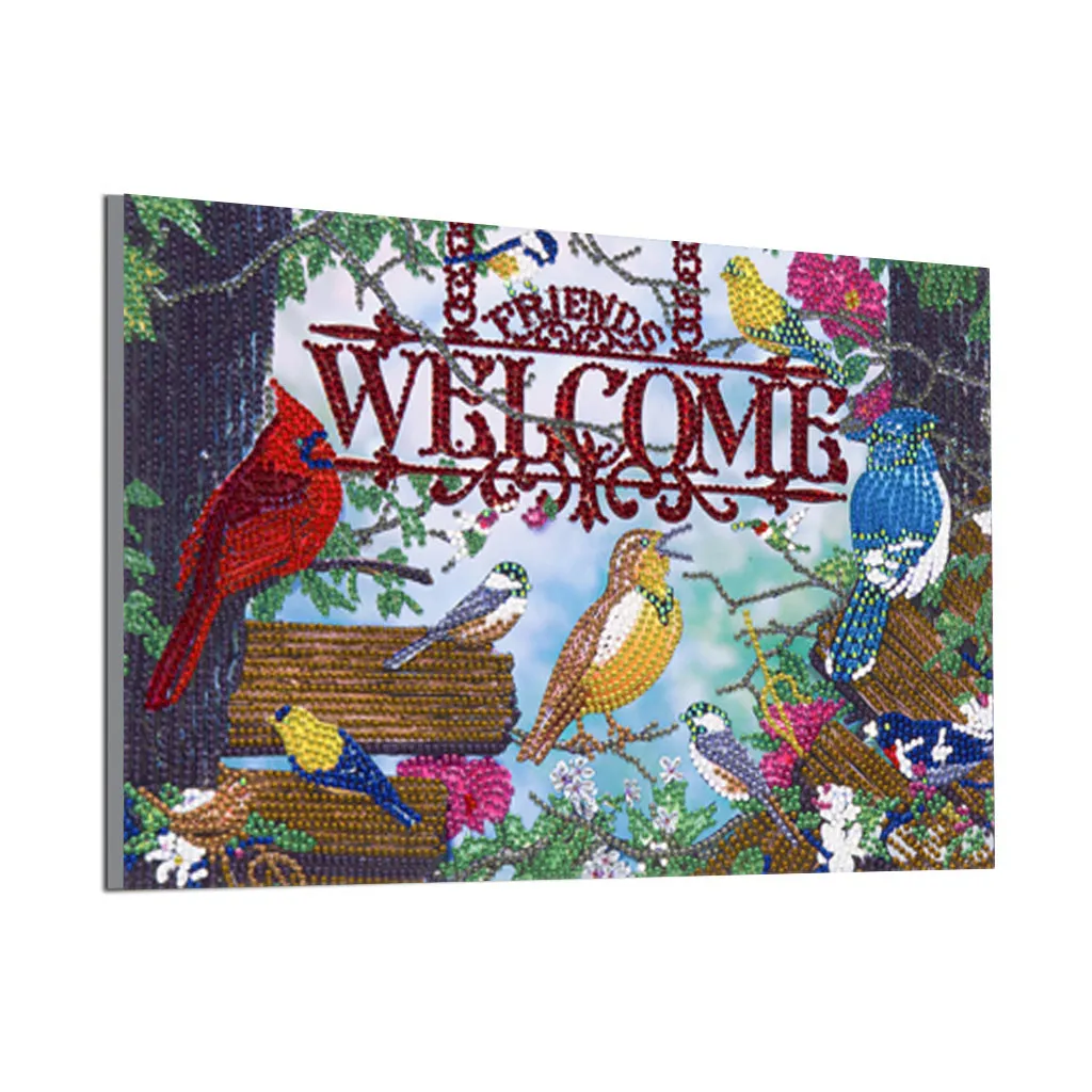 5D DIY  Special-Shaped Diamond- Bird 30*40cm