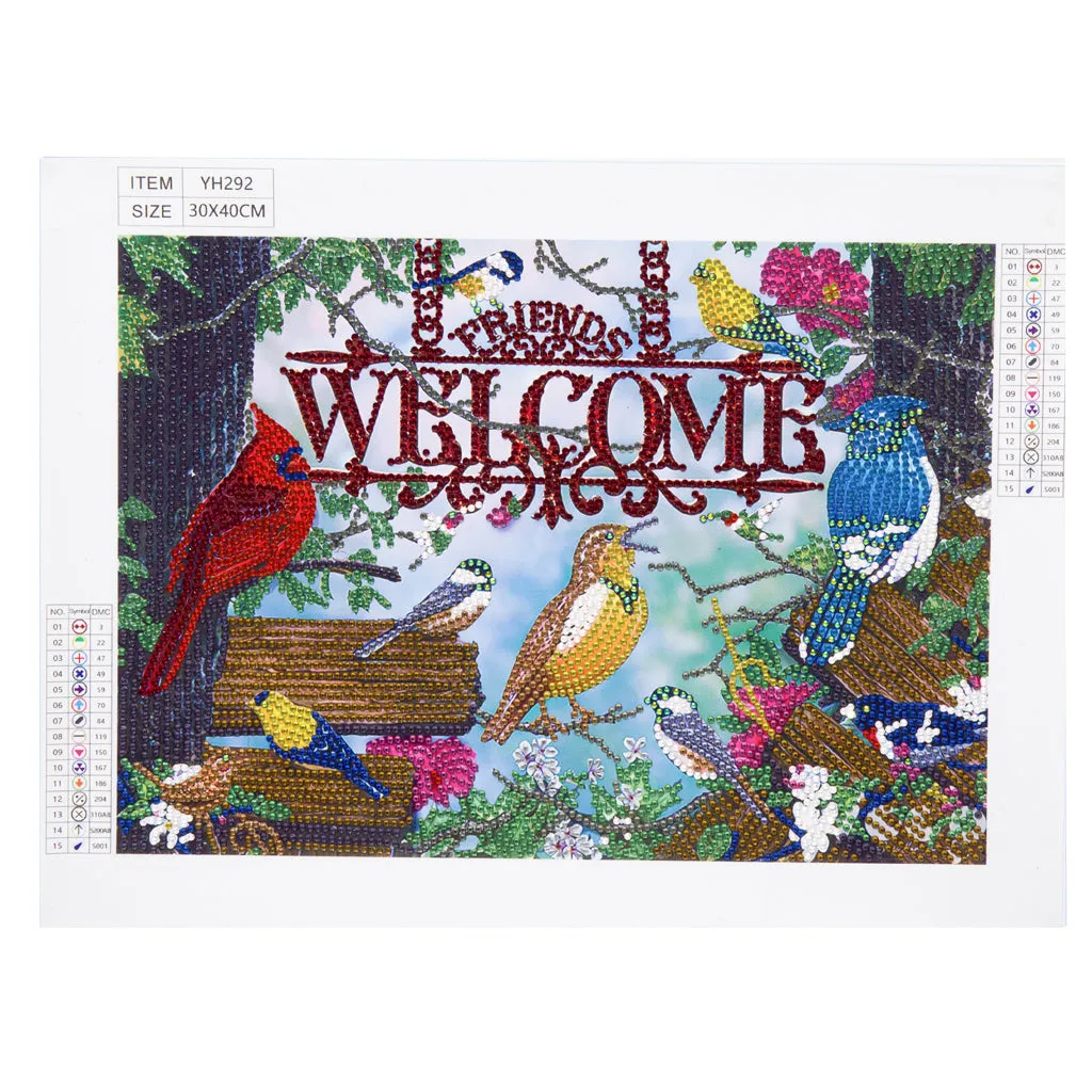 5D DIY  Special-Shaped Diamond- Bird 30*40cm