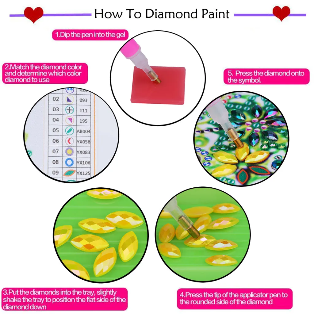 5D DIY  Special-Shaped Diamond- Flowers 30*40cm