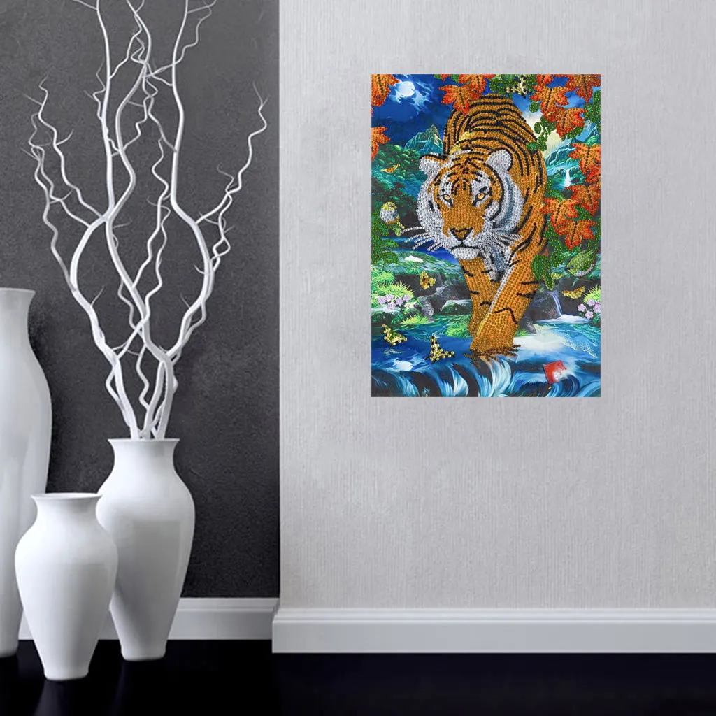 5D DIY  Special-Shaped Diamond- Tiger 30*40cm