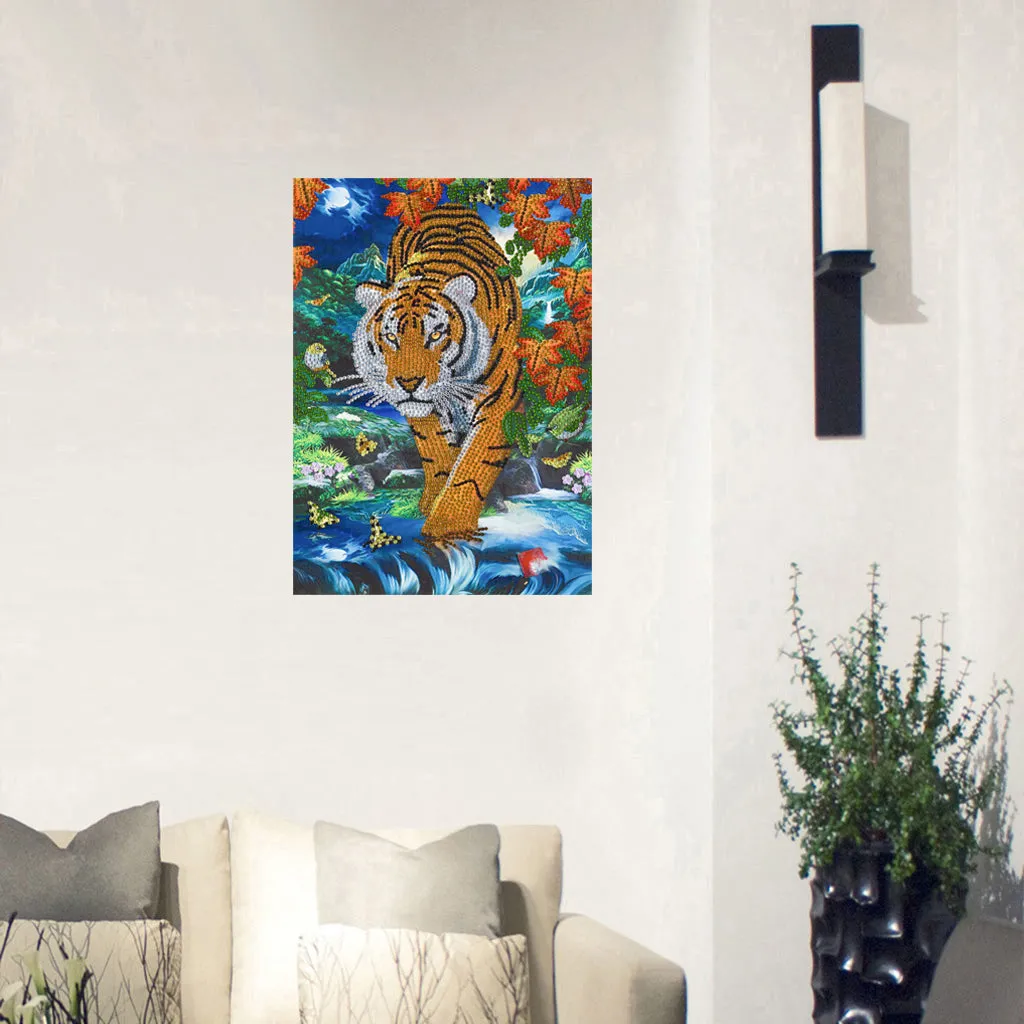 5D DIY  Special-Shaped Diamond- Tiger 30*40cm