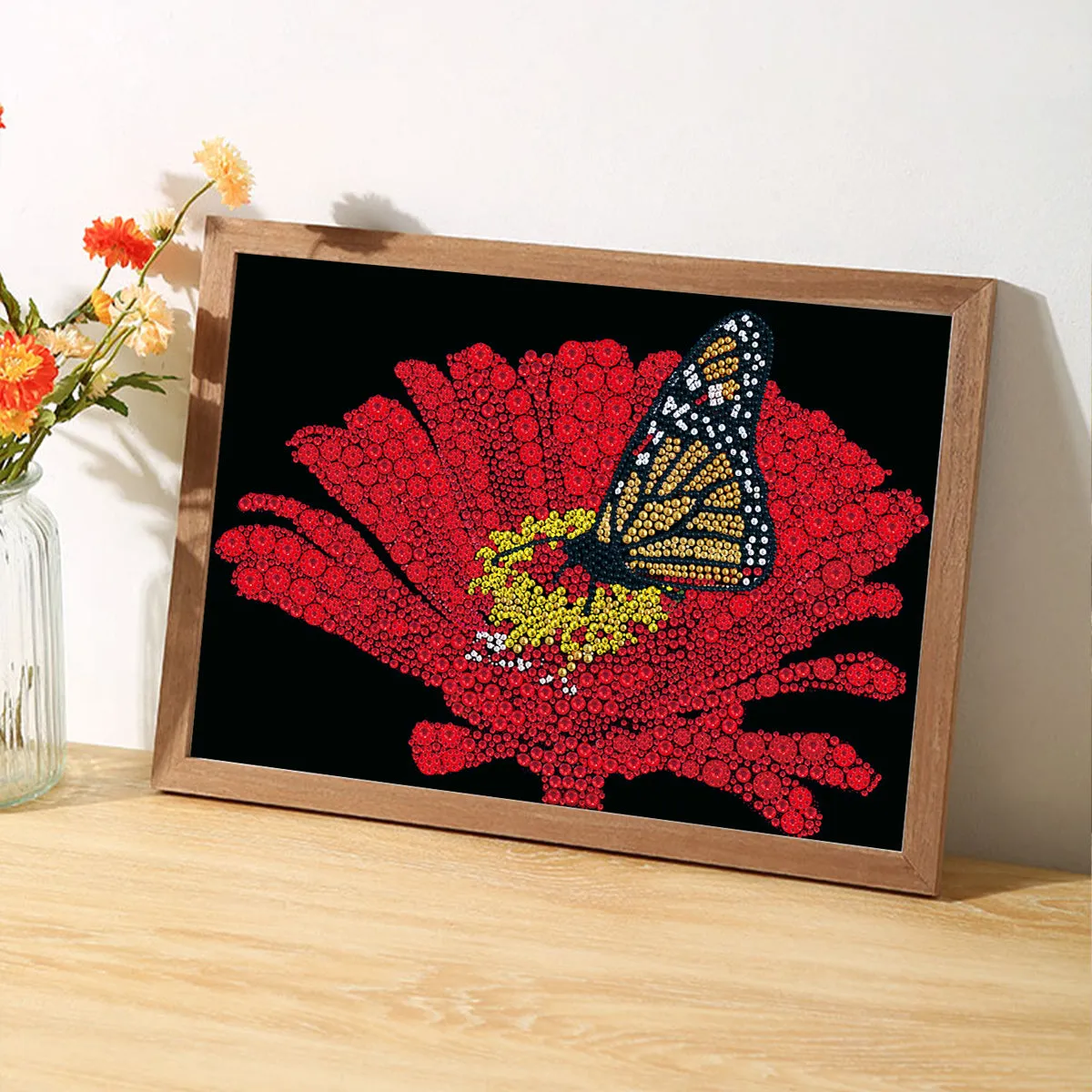 5D DIY Special-Shaped Drill-Butterfly Flower 30*30CM