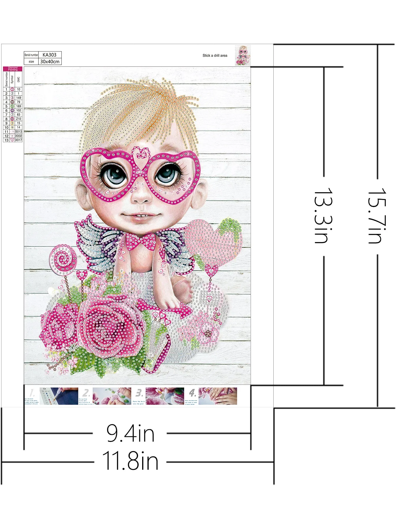 5D DIY Special-Shaped Drill-Girl 30*40CM