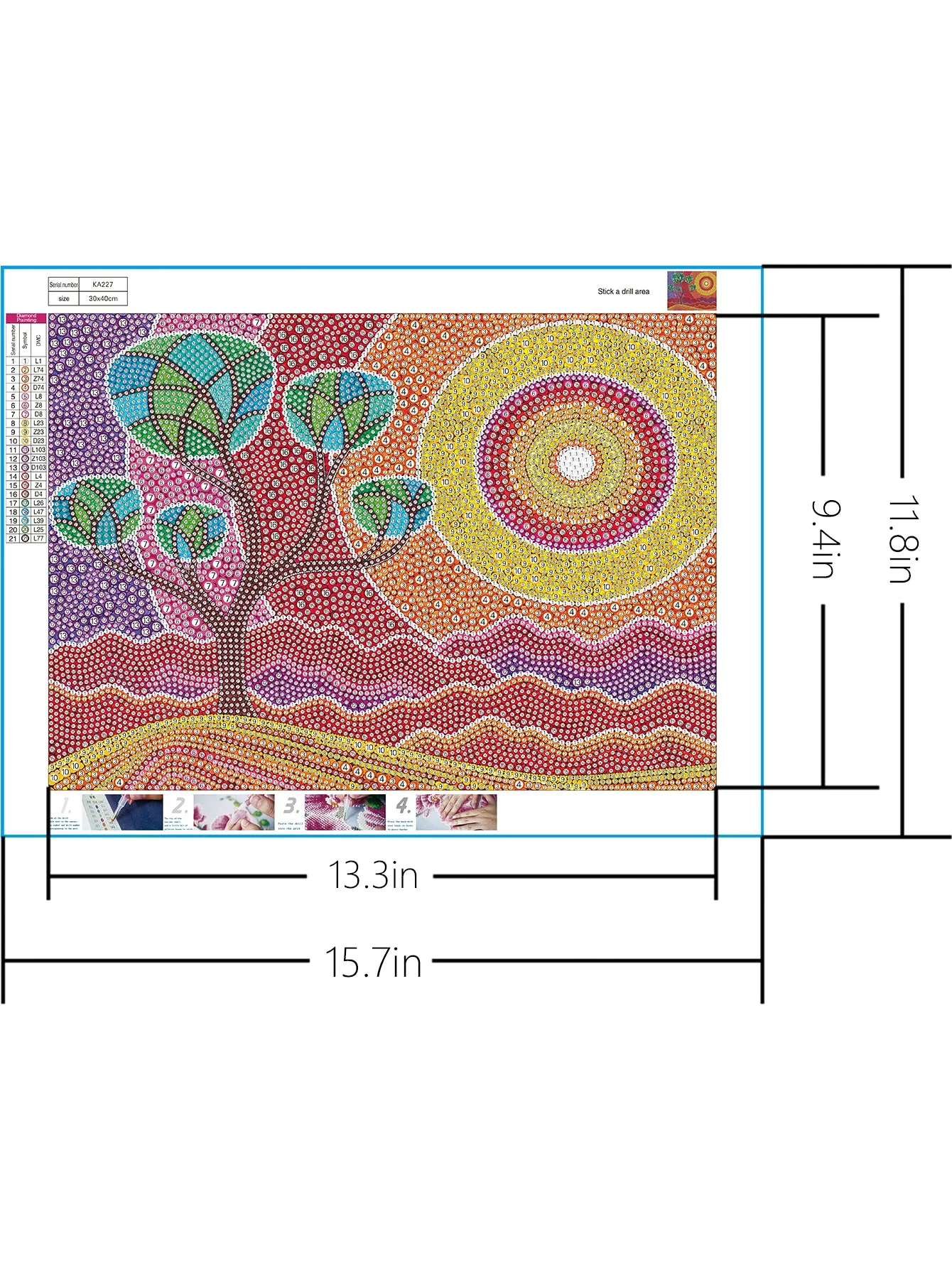 5D DIY Special-Shaped Drill-Tree 30*40CM