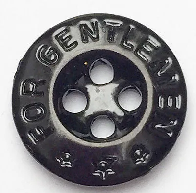 6 Vintage FOR GENTLEMEN Buttons 1.5cm wide - with Stars !