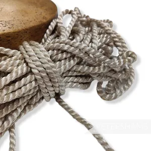 7mm Super Heavy Vintage Silver Metal Rope Trim - 1m