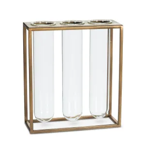Abbott Triple Tube Vase With Rack