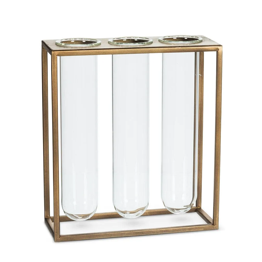 Abbott Triple Tube Vase With Rack