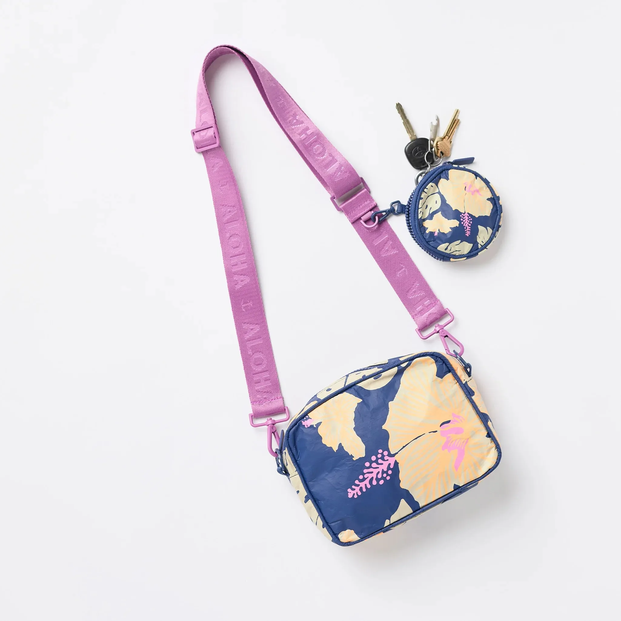 ALOHA COLLECTION Pape'ete Cutie pouch-Neon Moon/Navy