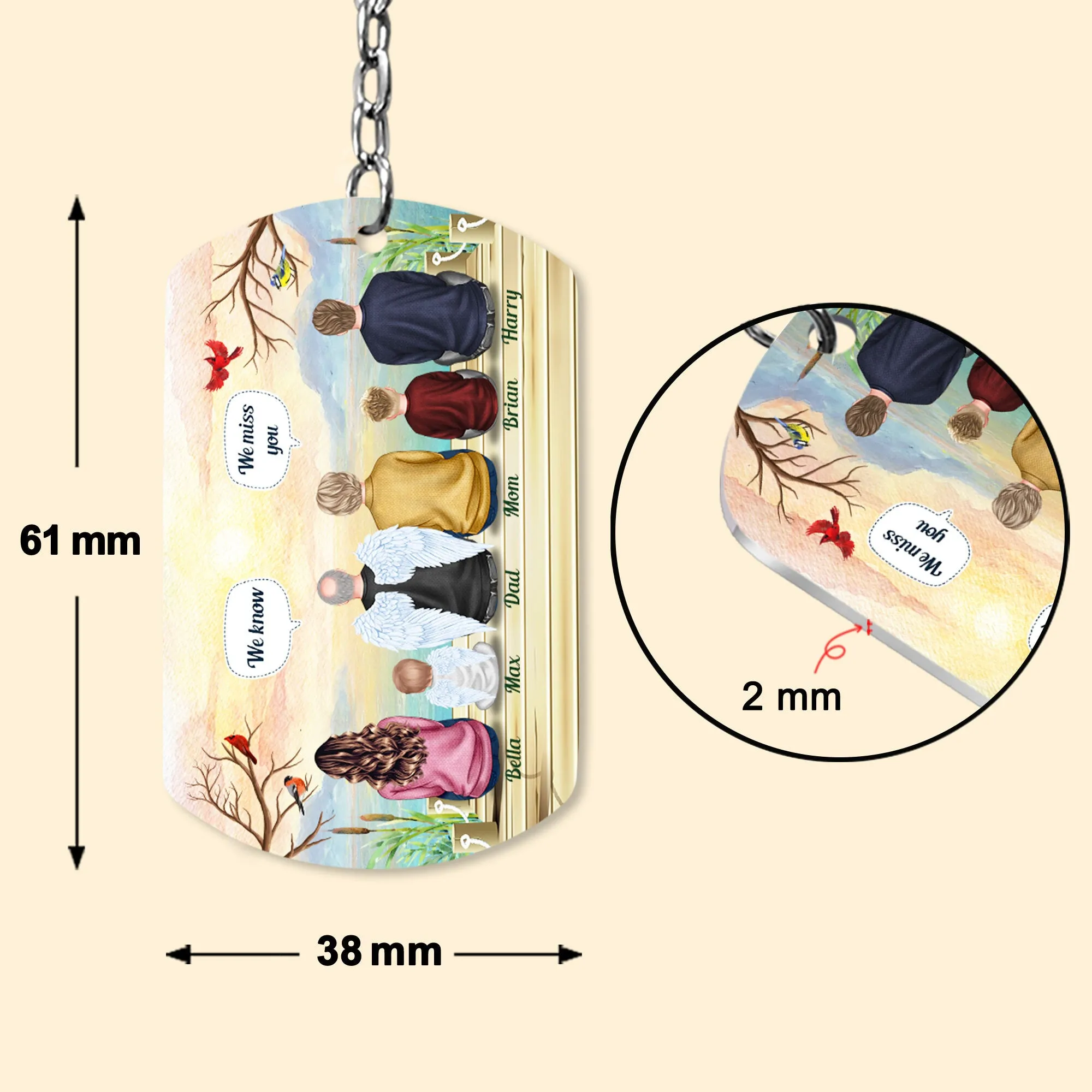 Although You Cannot See Me - Personalized Keychain