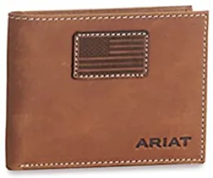 Ariat Men's Flag Patch Bifold Wallet A3548544