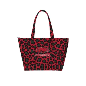 Arkansas Razorbacks Leopard Weekender Tote Bag