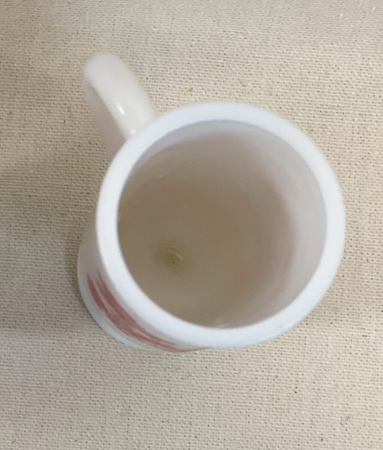 Avon Milk Glass Demitasse Red Toile Mug - Set of 2
